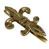 Polished Brass Door Knocker, Fleur Di Lis Style Door Knocker, Front Door Knocker, Unique Door Knockers for Garden, Farmhouse, Home Décor