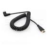 SZRMCC Right Angle Mini HDMI to HDMI High Speed Coiled Cable for Canon Sony DSLR Cameras and ATOMOS Monitors CX7/SR7E