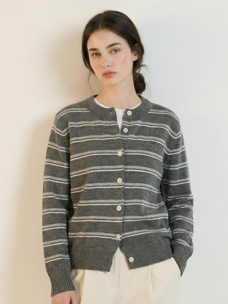 Leneoro Lumen Stripe Cardigan (3 Colors)