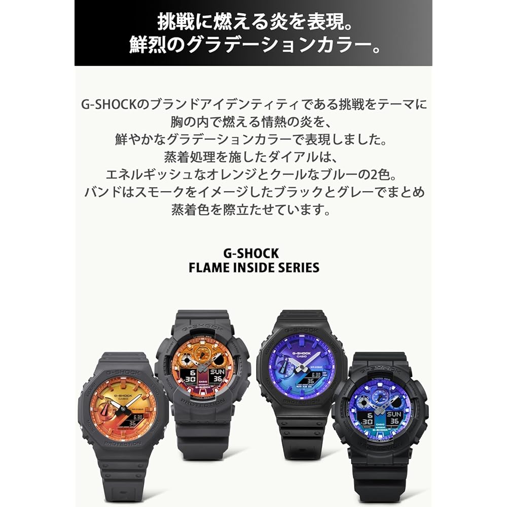 Casio G-Shock GA-2100FL-8AJF Men's Watch Gray Flame Inside Series 200m Water Resistant