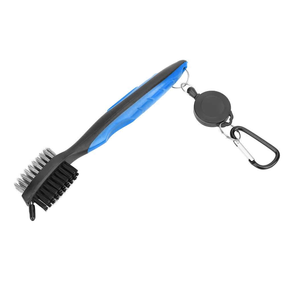 Multifunctional Golf Club Cleaner Brush with Nylon Steel Dual Bristles Cleaning ToolPink