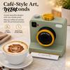 Coffee Art Tools for Home 3D Printed Latte Camera, Manual Powder Printer with Stencil Tool Template Cards, Cocoa Cinnamon Maker Cappuccino Hot