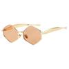 Fashion Vintage Rhombus Metal Sunglasses Women Brand Designer New Retro Sun Glasses Female Ins Trendy Eyewear Male UV400
