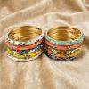 Enamel Vintage Cloisonne Bangle Traditional Women's Hand Bracelet Vintage Flower Bangle Girls
