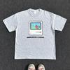 2025 New Summer American Retro Pixel Cartoon Bird Student Niche Short-sleeved T-shirt