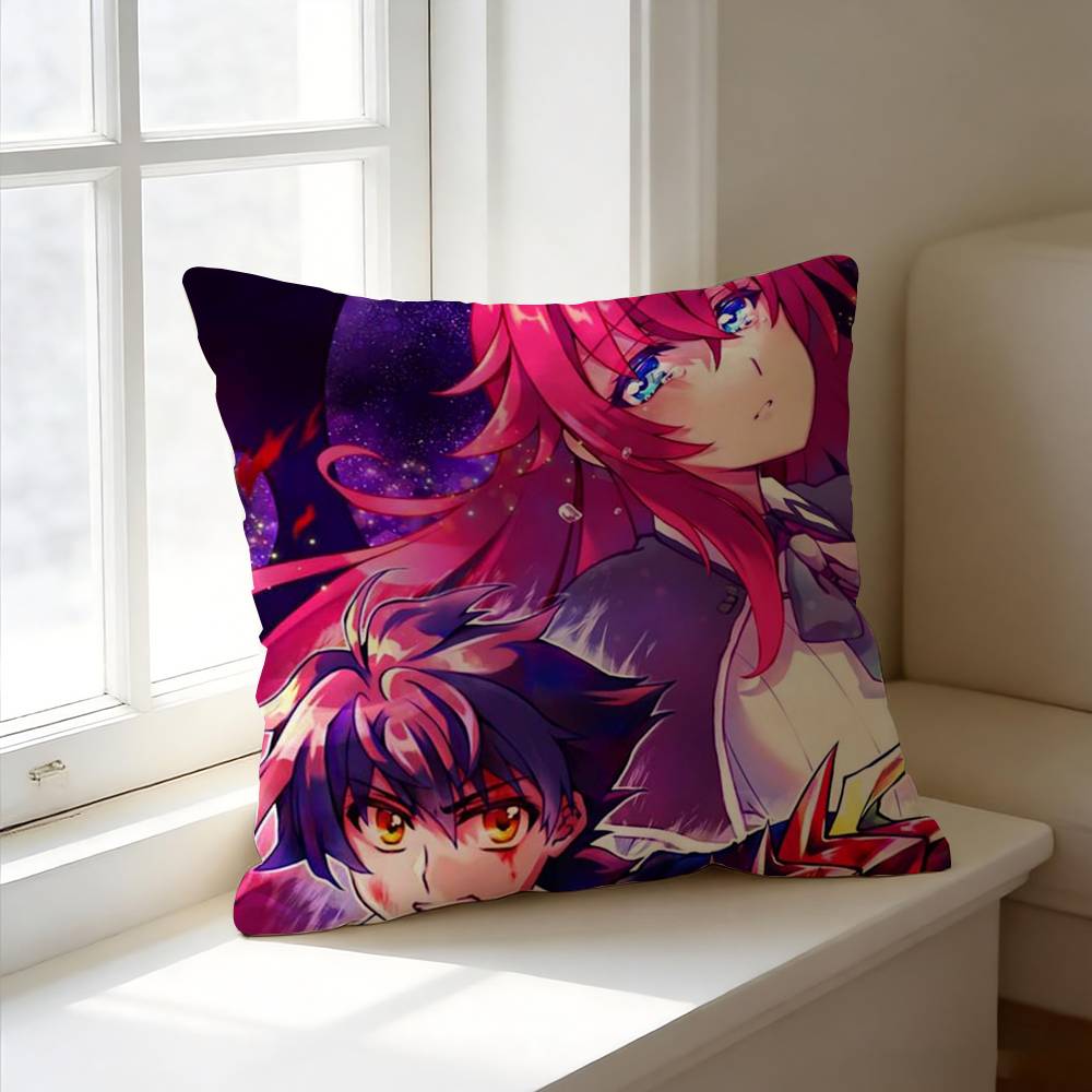 H-High School DxD Lssei Hyoudou  Square Double-Sided printed Pillow Case Bedroom Bedside Pillow Sofa Cushion Cover