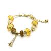 18K Gold-Plated Alloy Bracelet for Women - Charming Gold Flower Crystal Zircon Punk Valentine's Day Gift