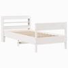 VidaXL Cadre de lit sans matelas blanc 75x190 cm bois de pin massif 3306952