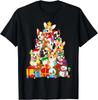 Luzes de Árvore de Natal Corgi Engraçadas Cachorrinho Corgi Amante de Cachorros Presente Camiseta Unissex