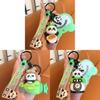 Panda Turning Fun Airplane Keychain With Resin Material For Couples And Gifts