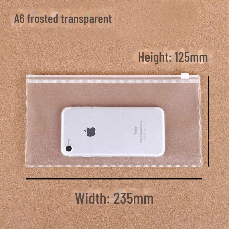 

Прозрачная матовая водонепроницаемая сумка для документов из ПВХ с застежкой-молнией - A4/A5/A6