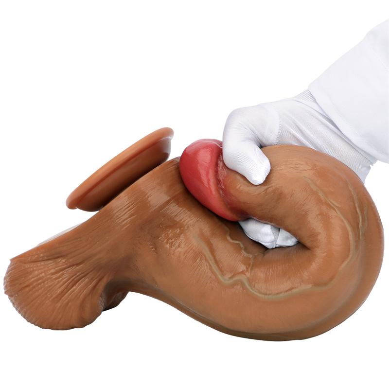 Big Chicken Brother Draws Blue Veins Artificial Oil Injection Liquid Silicone Double Hardness Simulation Oversized Penis Sex Toys