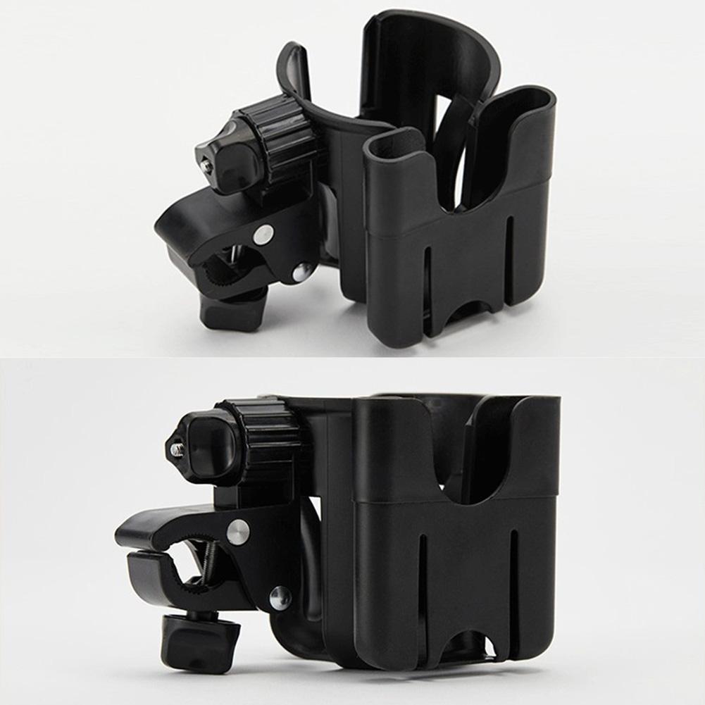 2-in-1 Stroller Cup Holder with Phone Holder Golf Cart Cup Holder Bottle Holder for Stroller Bike Wheelchair Walker Scooter