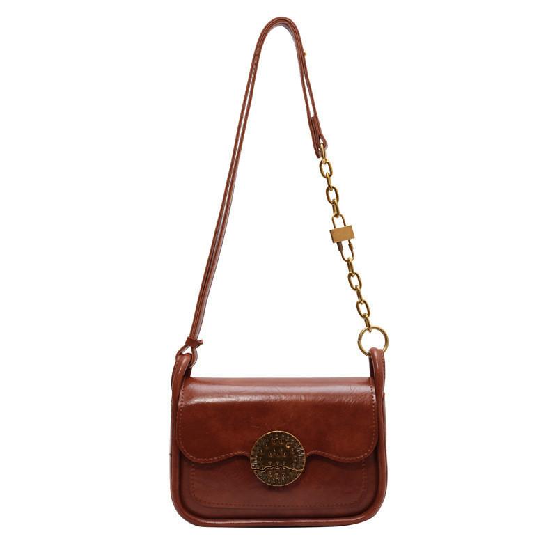 Vintage Biscuit Mini Bag Women s Fashion Pu Leather Small Square Bag Urban Simple Style Black