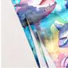 Watercolor shark print theme polyester microfiber beach towel is highly absorbent, suitable for swimming and beach outings