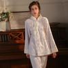Women’s Plush Sleeping Suits Sexy Velvet Embroidered Chinese Knot Outer Robe and Pants Lounge Pajamas Comfortable Clothing