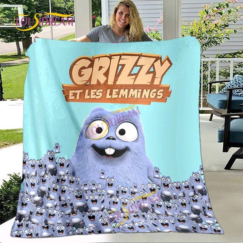 Cartoon 3D Druck Französisch Cartoon Flanell Mode Grizzy Und Die Lemminge Decke Kinder Erwachsene Decke Hause Büro Decke.