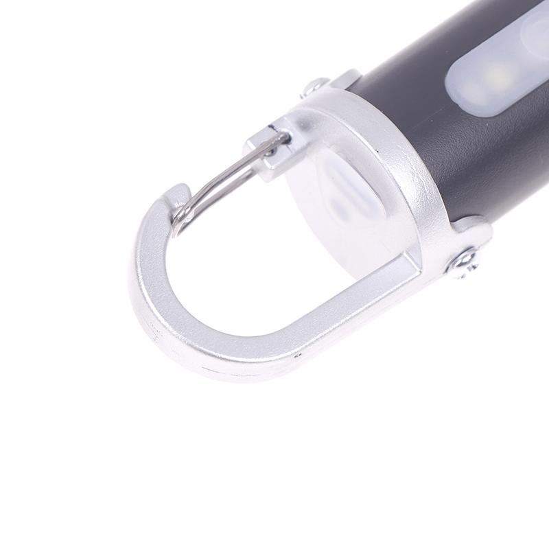 Cob Work Light Type-C Rechargeable Led Flashlight Keychain Hanging Portable Light Keyring Camping Pocket Lamp For Outdoor