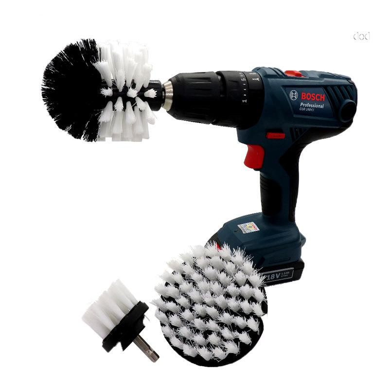 Bürstenset für elektrische Bohrmaschinen: 3-teiliges Set (2", 3.5", 4") für Autoreinigung und Detaillierung.