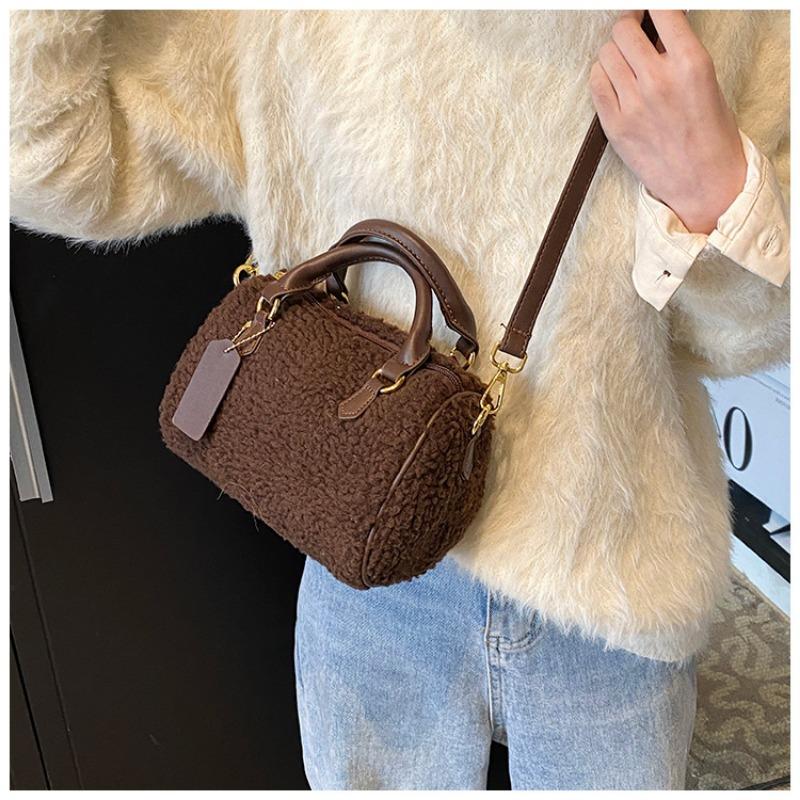 Herbst und Winter neue Nischentasche Damen Plüsch Kissen Tasche lässige tragbare Schulter Messenger Bag