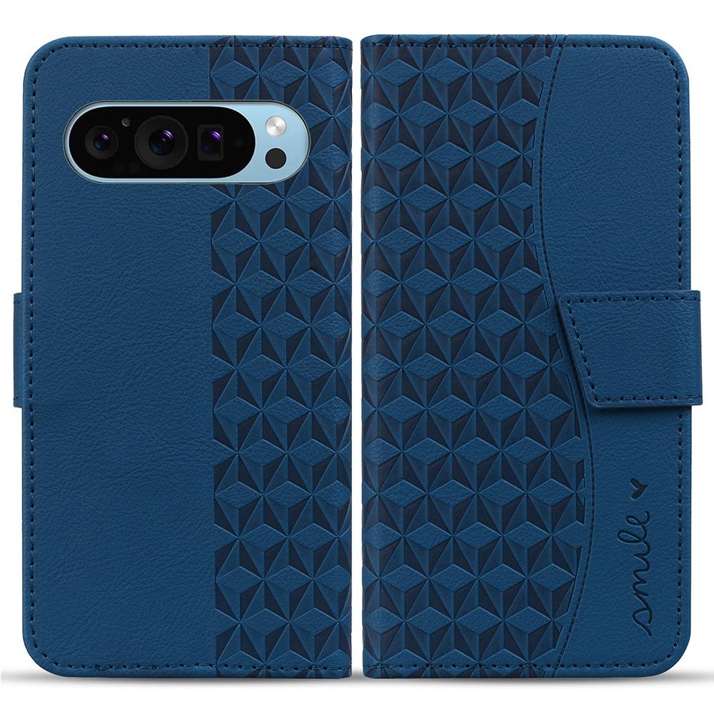 For Google Pixel 10 Pro XL/9 Pro XL Case Rhombus Pattern Leather Wallet Phone Cover
