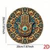 Evileyes Hamsa Hand Mandala Tin Sign 8x8 Inch, Vintage Metal Wall Art for Home Living Room Decor