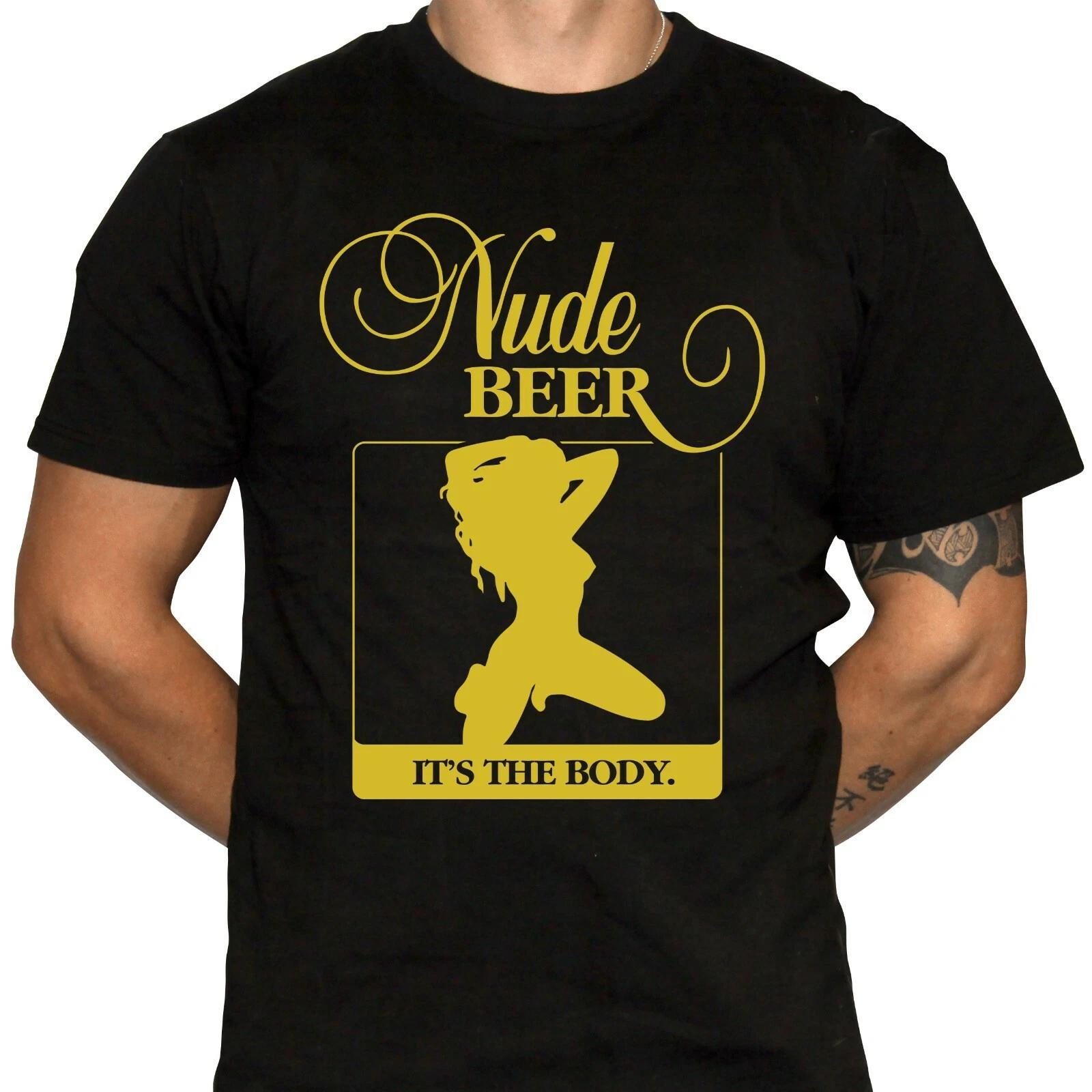 Nude Beer T-Shirt - Defunct Beer Brand - 100% Preshrunk Cotton T-Shirt XXXL