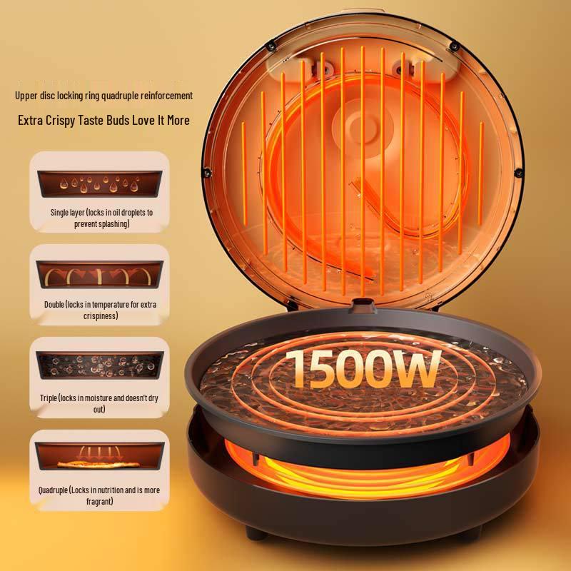 

Электрическая блинница: Двусторонняя сковорода-гриль с антипригарным покрытием и сковорода для фритюра Elegant Black