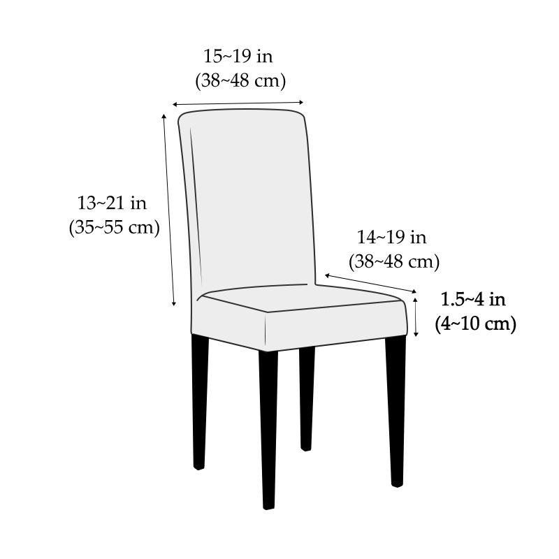 Jacquard-Stuhlhusse mit hoher Rückenlehne und universeller hoher Elastizität, Größe M, für Esszimmer, Küche, Büro, Zuhause, Maisflanell