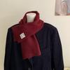 Women's Autumn and Winter Alpaca Wool Scarf Versatile Thickened, Soft, Skin-Friendly, Cross Short Solid Color Neck Warmer
