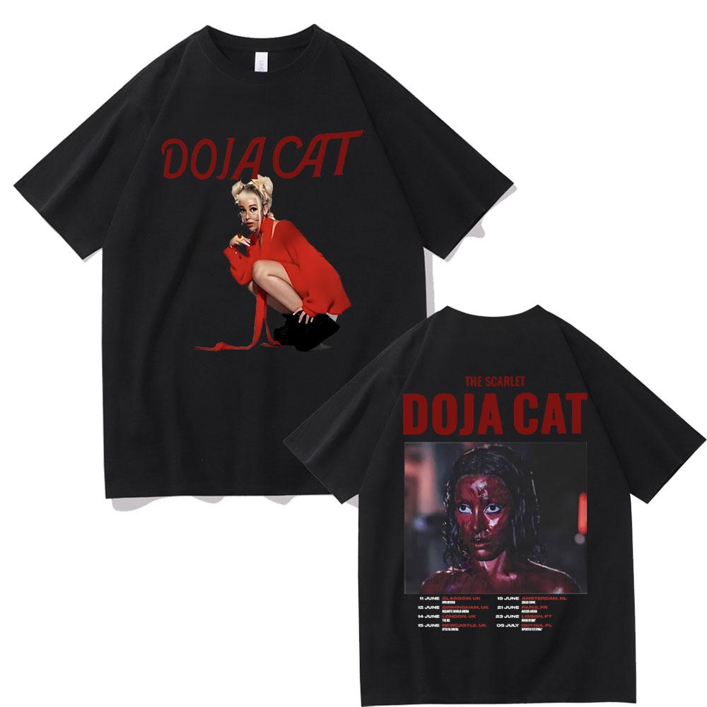 Rapper Doja Cat Candy The Scarlet Graphic Print Tshirt Unisex's Cotton Oversized T-shirt Unisex Women Fashion Hip Hop Vintage T Shirts