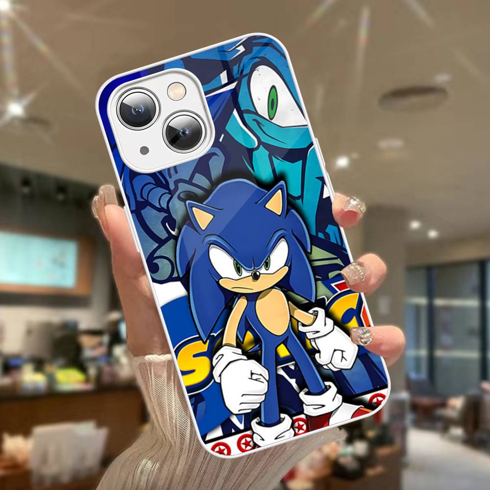 S-SonicS Anime For IPhone 14 13 12 Mini 11 Pro XS Max X XR 14 Plus Tempered Glass Cover