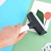 1Set Rubber Brayer Roller+Tweezers For Embroidery Pressing/Weeding Works With Fabric Vinyl Iron-On & Inking Blocks