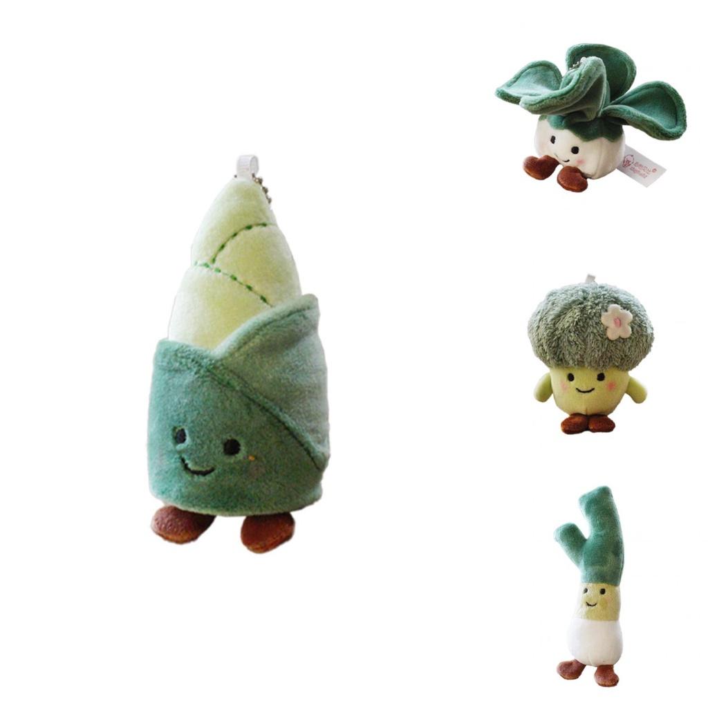 Veggie Plush Keychain White Cabbage Broccoli Corn And More