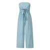 Women Slim Fit Backless Jumpsuit Set Straight Pants Spring Summer Outfit