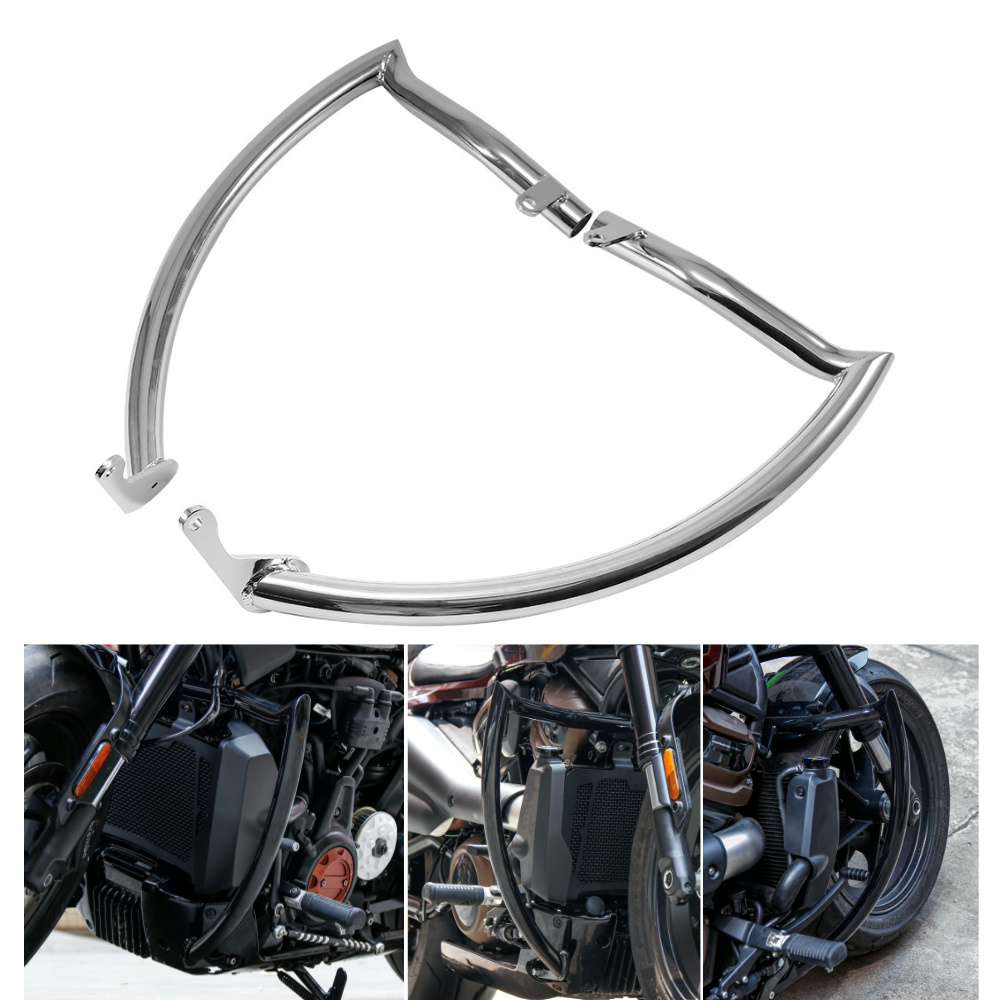 Motorcycle Accessories Highway Bumper Engine Guard Crash Bars Protector Black/Chrome For Harley Sportster S RH1250S 2021-2022