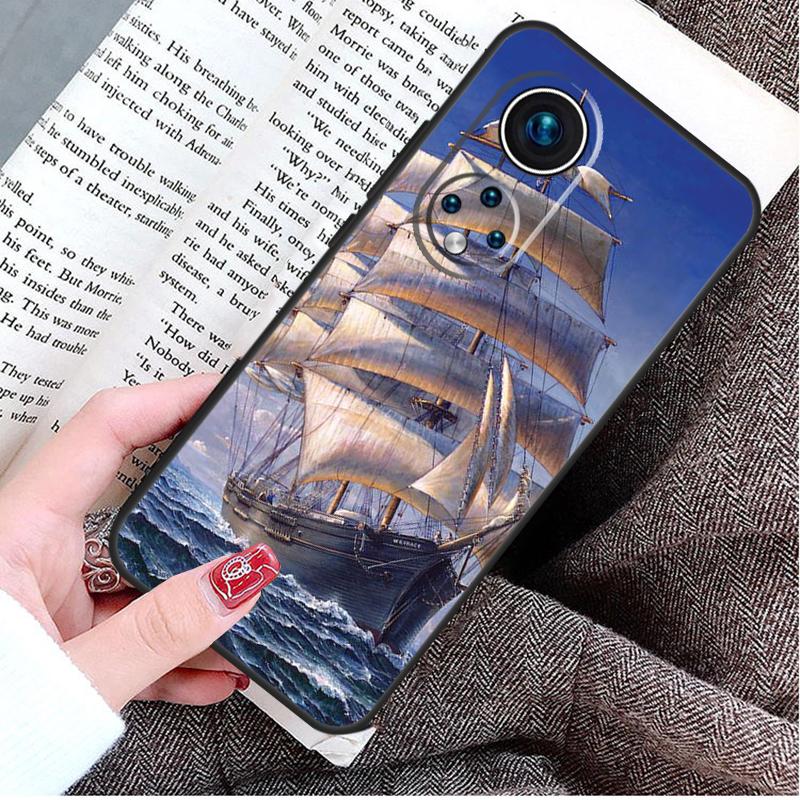 Sailing Pirate Ship Boat Case For Honor Magic 8 7 6 Pro Honor X9d X9c X9b X9a X8b X8c Win 50 70 90 200 400 Lite Cover