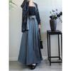 Modernes Hanfu-Set im chinesischen Stil für Damen, Cardigan und Rock mit hoher Taille inspiriert von der Song-Dynastie