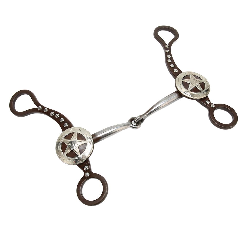Horse Mouth Bit Hand Carved Antique Bronze Rustproof Stainless Steel Horse Snaffle Bit for Horse