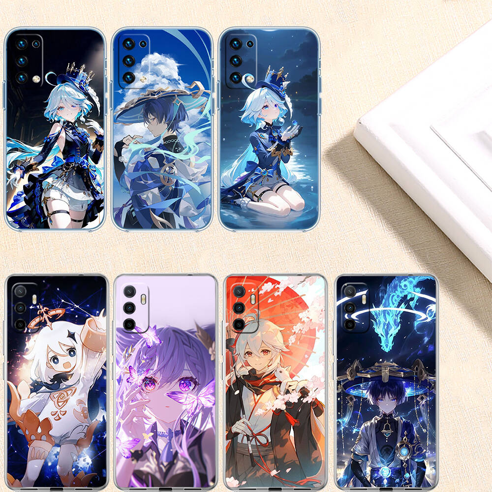 Genshin Impact Cute Phone Case for Motorola G14 G15 G24 G30 G31 G32 G34 G41 G42 G51 G52 G50 G60S G60 G62 G72 G71 G73 G84 G85 G200 E32