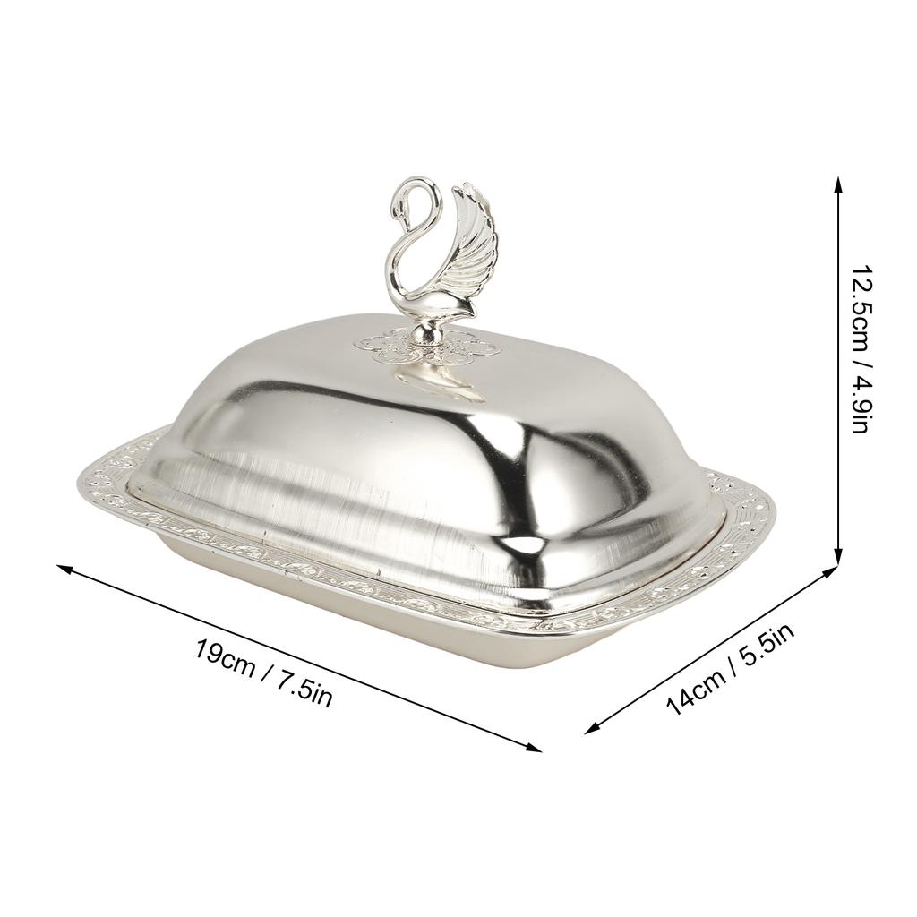 Gold Fruit Tray European   Metal Fruit Plate Table Decoration with Lid for Snacks Candies Desserts