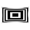 Rectangular Pillowcase Sofa Decorative Pillow Geometric Print Cushion Cover Simple Style Black and White