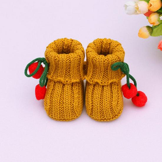 Scarpine da Bambino in Lana Lavorate a Maglia a Mano per Primavera e Autunno (0-6 mesi)