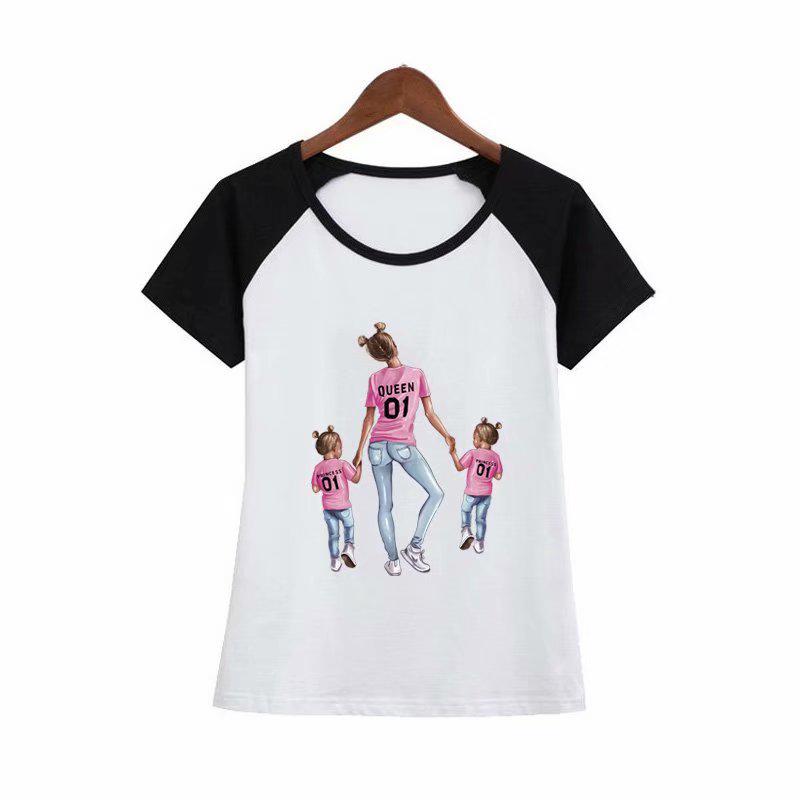 Královna princezna Odznaky Maminka Dívka Tričko Heat Transfer Samolepky Módní oblečení Diy Doplňky Nažehlovací odznaky Rodinné logo