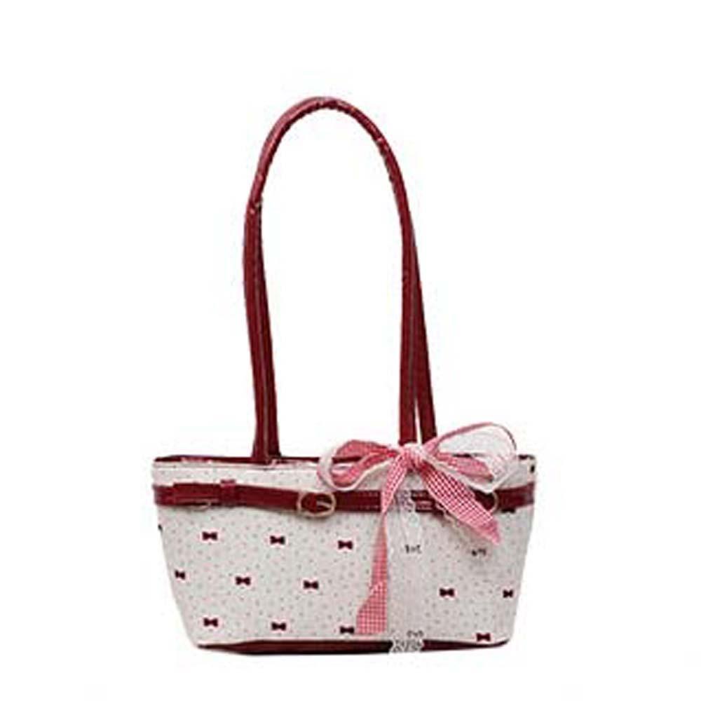 

Lace Ribbon French Tote Bag Sweet Underarm Bags Shoulder Bag Bow PU Handbag Daily бежевый