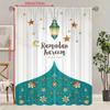 Ramadan Blessings Printed Curtains Piece Polyester Set Bedroom Living Room Study Decor Festive Islamic Window Curtain Ideal For Area