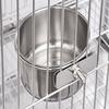 Stainless Steel Bird Water Cup Hanging Cage Feeder Small Parrot Budgie Finch Bowl 6.5cm