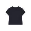 FILA Original Fashion Versatile Simple Comfortable Casual Retro Knitted Short Sleeve T-Shirt Women T-Shirt Legendary-Blue F11W539103FNV