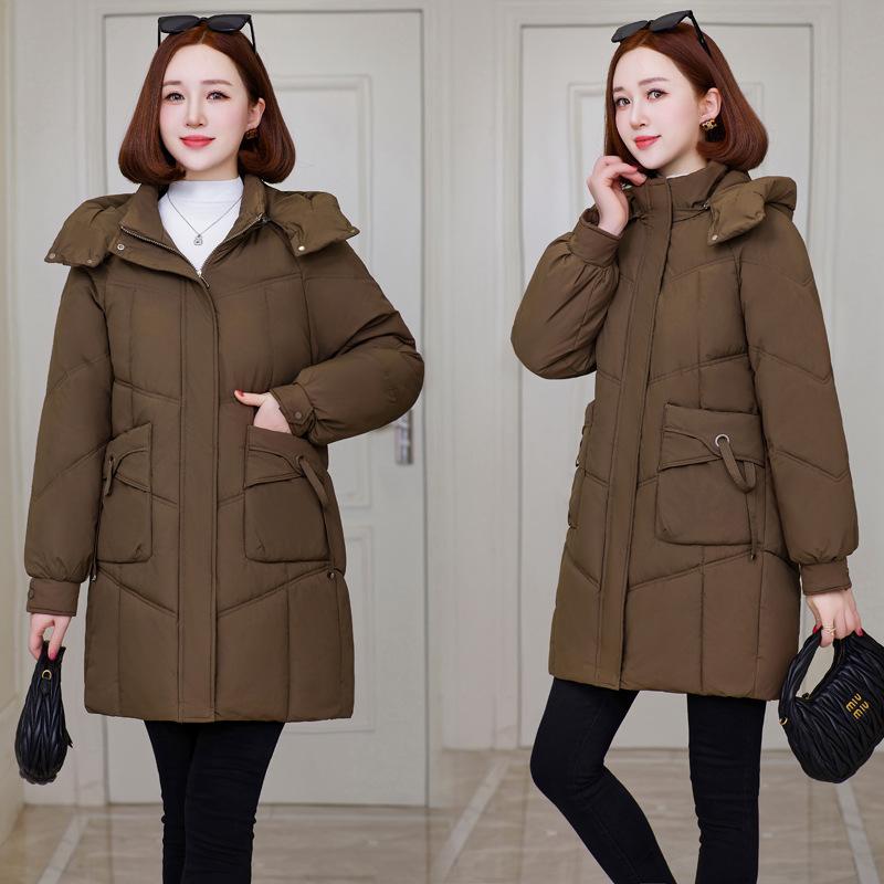 Winter Cotton Clothes Women's New Mid-length Style In 2025 Can Be Removed with a Thickened Padded Jacket and a Loose Cotton Jacket