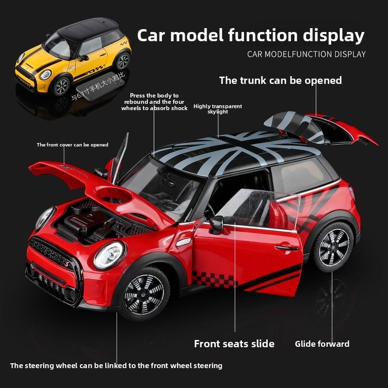 Offiziell lizenziert Simulation 1:Maßstab 18 MINI Cooper Legierung Auto Modell Sammlung Miniatur Auto Freund Geschenk Spielzeugfahrzeug